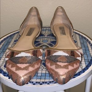 INC Sequin Geometric pattern flats 8.5M